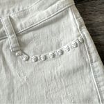 Rock & Republic Hula Streetwear White Wash Denim Skull Stud Frayed Hem Shorts Photo 1