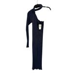 L'IDÉE 90's Midi Soirée One Shoulder Pleated Dress Regal Blue Large Photo 6