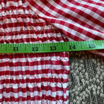 Vine & Love Red & White Gingham Milkmaid / Picnic / Puff Sleeves Top - Small Photo 9