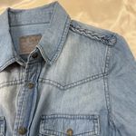 joe's jeans  The Shirt Chambray Shirt XS Blue Snap Front Long Sleeve Western Boho Photo 8