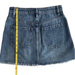 Free People EUC  Zip Front Denim Skirt Size Small Photo 4