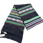 Talbots NWT Fair Isle Striped Scarf Cotton Merino Wool Cozy Gift Warm 76”x10” Photo 0