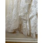 One33 Social Sz 2 White Embroidered Lace Ruffled Overlay Sleeveless V Photo 7