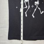 Spirit  Black Cropped Tee with Colorful Skeletons Photo 5