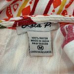 Lola P. Asymmetrical Boho Midi Dress Orange Floral Handkerchief Hem Photo 6