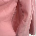 Pink Lily  M pink blush vneck and back babydoll mini dress tunic tiered ruffle Photo 8