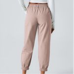 Halara NWT  Jogger ankle Pants. Pink. Size M. Elastic waist/ankle. Cotton Photo 1