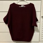 The Reset R Label Essential Pullover Wool Dolman Short Sleeve Sweater MAROON Photo 1