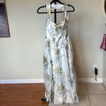 House Of CB  Minerva Soft Blue Vintage Ribbon Print Chiffon Midi Sundress Size L Photo 10
