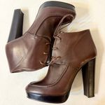 ZARA  Collection Special Edition Brown Leather Lace-Up Ankle Boots Size EU 40 Photo 7