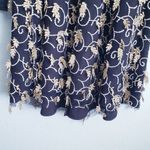 Mary D'aloia Black Long Sleeve Mesh Embroidered Applique Dress Size 4 Photo 2