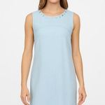 Magaschoni NEW- NWT  Ice Blue 100% Silk Embellished Dress | Size 2 Photo 0
