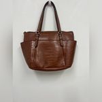 Dana Buchman  Brown Croc-Embossed Shoulder Bag Photo 1