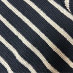 EXPRESS White and Navy Bodycon Midi Dress Photo 5