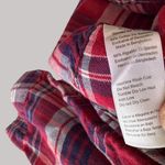 Jachs Girlfriend Red & Blue Plaid Girl  Button-Up Long Sleeve Shirt Size XL Photo 6