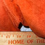 Denim & Co 🧡  Button Front Washable Suede Leather Jean Jacket Size XS Orange Photo 6