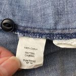 Madewell  Button Front Shirt Dress Frayed Hem Denim Chambray pockets Size XXS Photo 4