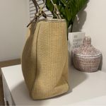 Tory Burch  York straw tote bag shoulder work career travel laptop sleeve Photo 8