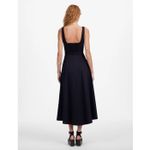 Madewell  Seamed Squareneck Midi Dress Minimalist Jet Black Classic US 0 NWT Photo 3