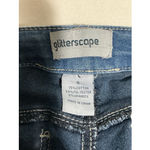 Woman’s Glitter Scape 6 Blue Jeans Straight Leg Stretch Rhine Stones Photo 3