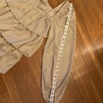 We Wore What NWT Beige Tiered Gauzy Off-the-Shoulder Dress with Balloon Sleeves Photo 13