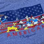 Disney  Blue Patriotic Flag  T-shirt M Photo 2