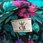 CB sz M Made in‎ U.S. floral Vintage blouse Black Size M Photo 5