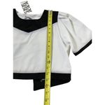 Women Size Small White Crop Top Cute White Black NWT (21 Photo 5