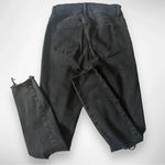 PacSun Women's Stretch Black Ripped Raw Hem Vintage Skinny Jeans Sz 25 | EUC Photo 4