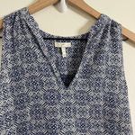 Joie  Blue & White Diamond Print Silk Tank Top Size XS Photo 3