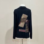 Picadilly Fashions Floral Patchwork Black Blazer Cardigan Size Medium Photo 5