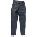 American Eagle  Stretch High Rise Frayed Hem Black Mom‎ Jeans Size 00 Photo 1