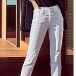 J.Crew Button Fly Vintage Straight Denim Jean White Size 33 Plus NEW Photo 4