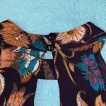 Xhilaration  floral paisley gauzy cutout choker neckline halter midi dress size M Photo 5