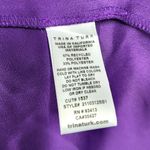 Trina Turk Delighted Draped Satin High Neck Sleeveless Mini Dress in Purple Rain Photo 10