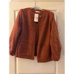 NEW Sherpa Fleece Jacket Faux Wool Embedded Lantern Sleeve Pockets M Photo 2