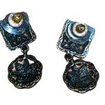 New Women’s Colorful Dangle Drop Earrings Post Backs For Pierced Ears Black Photo 4