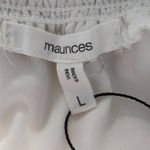 Maurice's White Off The Shoulder Dress NWT Size Large Smocked Ivory Dress Photo 7