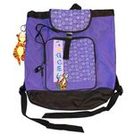 Disney Vintage Winnie the Pooh Kids Tigger Backpack Purple Black Floral Photo 0