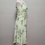 Coldwater Creek tonal green floral chiffon aline midi skirt size 6p Photo 3