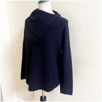 COS Navy Blue Snap Button Turtleneck Wool Blend Jumper Sweater Woman EU/US Small Photo 4