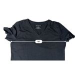 Talbots  Basic Tee Black V-neck‎ Top T-shirt SMALL Normcore Dark Girl Casual Photo 4