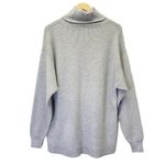 Free People Softly Structured Knit Turtleneck Oversized Gray Sweater Size XS Photo 2
