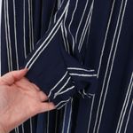 Stilettos  Striped Romper Maxi Skirt Overlay Navy White Flutter Sleeve Size XL Photo 4