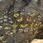 Meadow Rue Anthropologie Women’s Velvet Embroidered Sleeveless Top Size S Black Photo 2