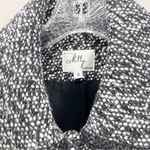 Milly Black White Tweed Wool Long Black Button Coat Size 8 Photo 1
