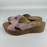Steve Madden Pink Suede Platform Slide Sandals Photo 1
