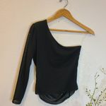 Stella Luce  Black Asymmetrical Top Size Large Photo 3