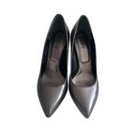 Roberto Cavalli  Just Cavalli Pewter Silver Leather Heels Size 9 / 39 Photo 1