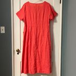 Poetry  short-sleeve v-neck midi dress linen size 10 oversized lagenlook minimal Photo 4